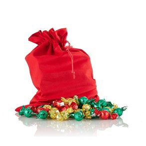 Rd sk med mix af Chokoladekugler -1 kg. 