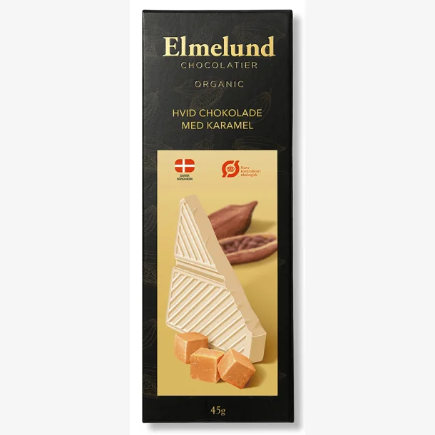 Hvid Chokolade med Karamel  45g
