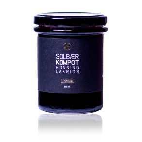 Solbrkompot med honning og lakrids