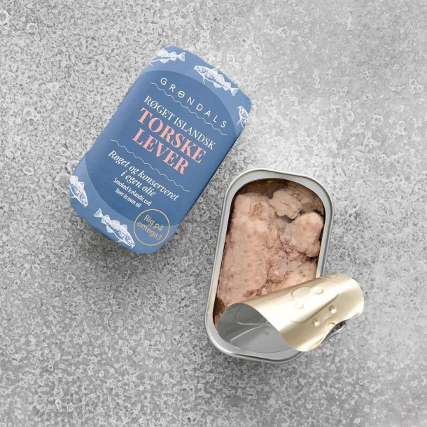 Rget islandsk torskelever